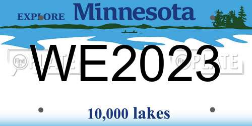 WE2023 Minnesota License Plate