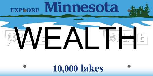 WEALTH Minnesota License Plate