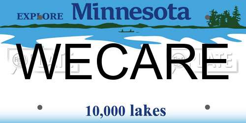 WECARE Minnesota License Plate