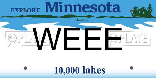 WEEE Minnesota License Plate