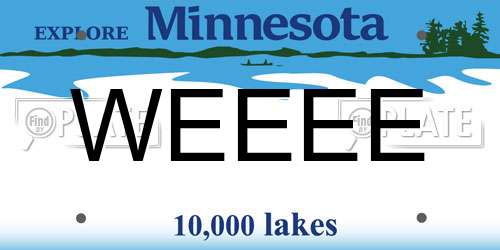 WEEEE Minnesota License Plate