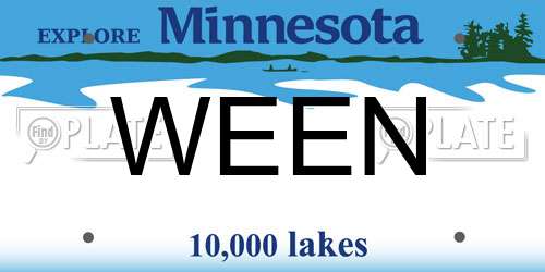WEEN Minnesota License Plate
