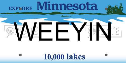 WEEYIN Minnesota License Plate
