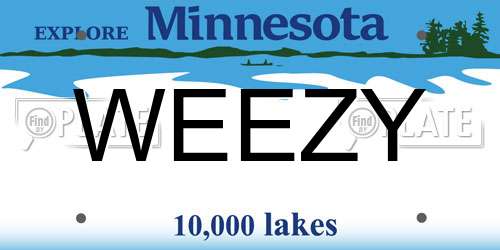 WEEZY Minnesota License Plate