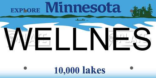 WELLNES Minnesota License Plate