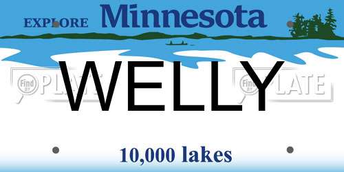 WELLY Minnesota License Plate