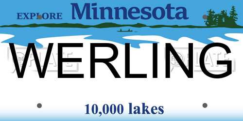 WERLING Minnesota License Plate