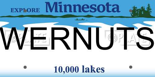 WERNUTS Minnesota License Plate