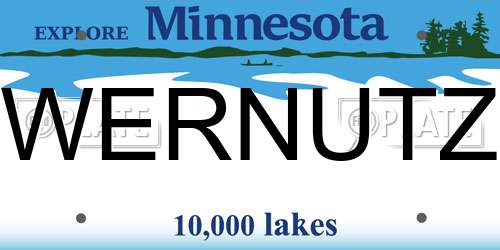 WERNUTZ Minnesota License Plate