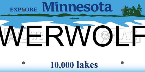 WERWOLF Minnesota License Plate