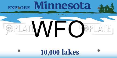 WFO Minnesota License Plate