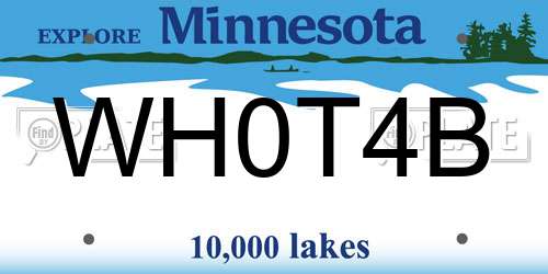 WH0T4B Minnesota License Plate