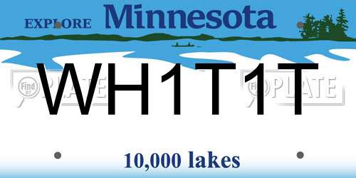 WH1T1T Minnesota License Plate