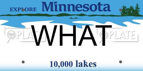 WHAT Minnesota License Plate