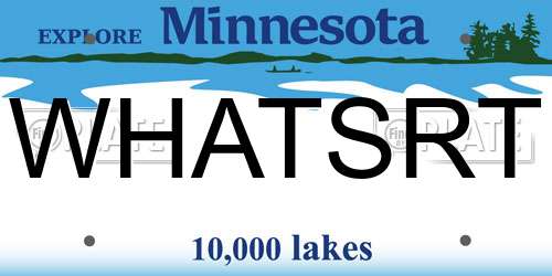 WHATSRT Minnesota License Plate