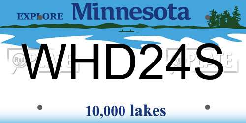 WHD24S Minnesota License Plate
