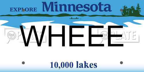 WHEEE Minnesota License Plate