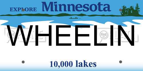 WHEELIN Minnesota License Plate