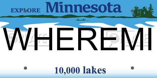 WHEREMI Minnesota License Plate