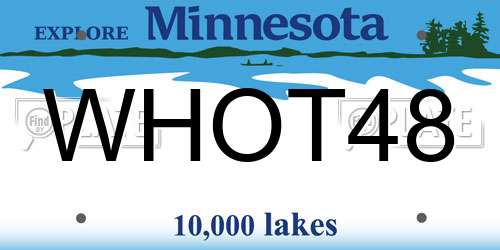 WHOT48 Minnesota License Plate