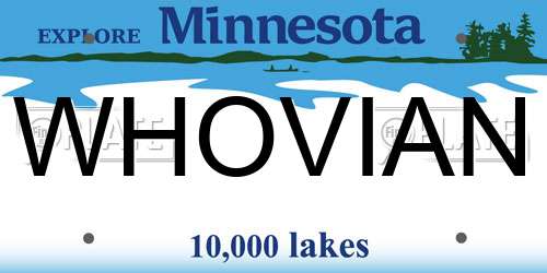 WHOVIAN Minnesota License Plate