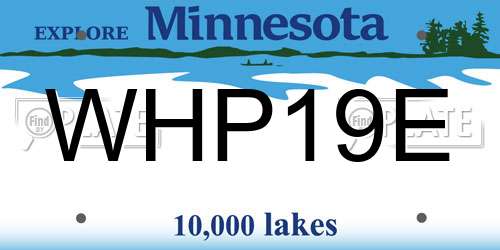 WHP19E Minnesota License Plate
