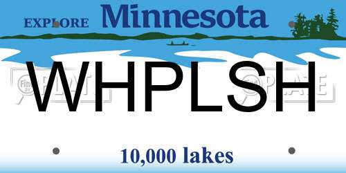 WHPLSH Minnesota License Plate