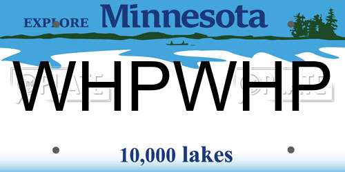 WHPWHP Minnesota License Plate
