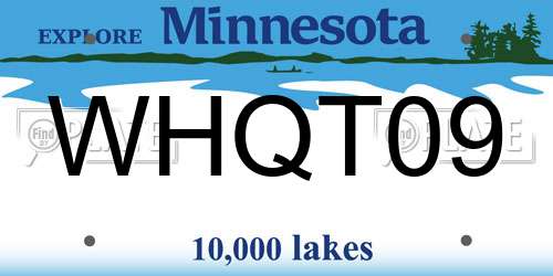 WHQT09 Minnesota License Plate