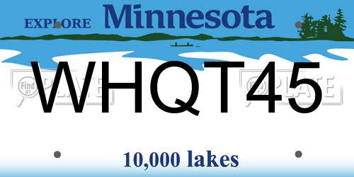 WHQT45 Minnesota License Plate