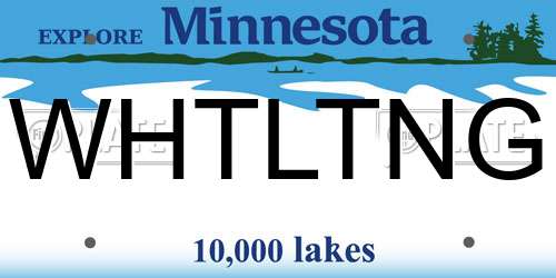 WHTLTNG Minnesota License Plate