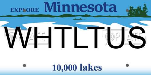 WHTLTUS Minnesota License Plate