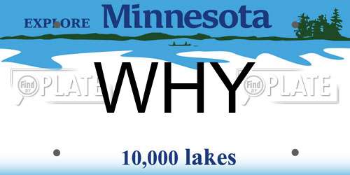 WHY Minnesota License Plate