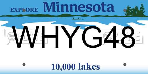 WHYG48 Minnesota License Plate