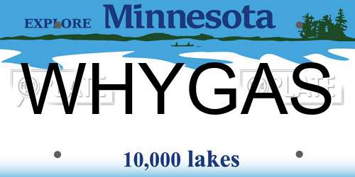 WHYGAS Minnesota License Plate