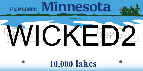 WICKED2 Minnesota License Plate