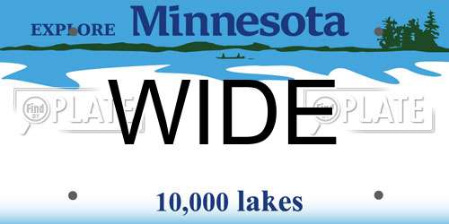 WIDE Minnesota License Plate