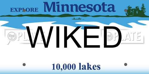 WIKED Minnesota License Plate