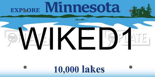 WIKED1 Minnesota License Plate