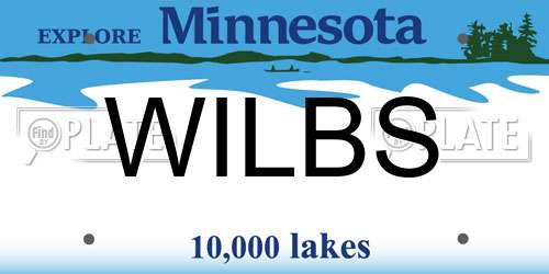 WILBS Minnesota License Plate