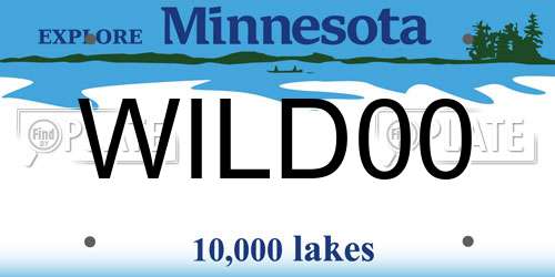 WILD00 Minnesota License Plate