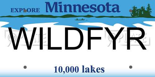 WILDFYR Minnesota License Plate