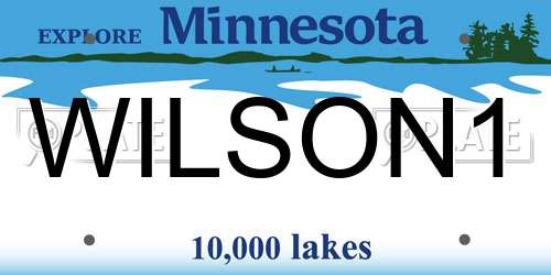 WILSON1 Minnesota License Plate
