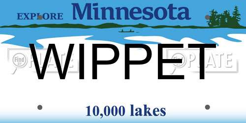 WIPPET Minnesota License Plate