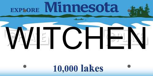 WITCHEN Minnesota License Plate