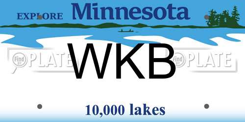 WKB Minnesota License Plate