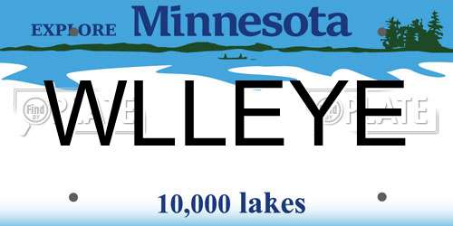 WLLEYE Minnesota License Plate