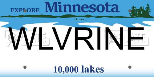 WLVRINE Minnesota License Plate
