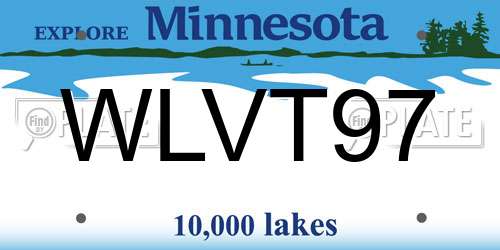 WLVT97 Minnesota License Plate