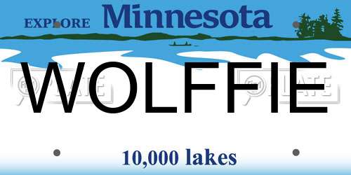 WOLFFIE Minnesota License Plate